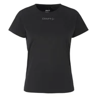 Koszulki i topy damskie - Damska Koszulka z krótkim rękawem CRAFT CORE ESSENCE SS TEE 2 W 1915291-999000 – Czarny - miniaturka - grafika 1