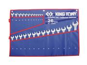 Zestawy narzędziowe - KING TONY Zestaw kluczy płasko-oczkowych 1226MRN, 6-32 mm - miniaturka - grafika 1