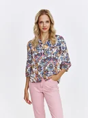Bluzki damskie - Bluzka z kolorowym printem - miniaturka - grafika 1