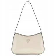 Torebki damskie - GUESS Torebka Damska Mała Elegancka torebka na ramię Gładka Jasna Kremowa - miniaturka - grafika 1