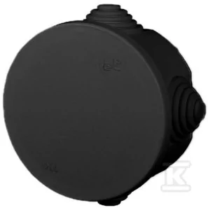 Puszka natynkowa okrągła, Fast-Box, 65x35 IP55, czarny - Puszki elektryczne i akcesoria - miniaturka - grafika 1