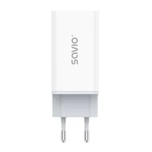 SAVIO ŁADOWARKA SIECIOWA GAN 65W BIAŁA LA-07 - Ładowarki do telefonów - miniaturka - grafika 3
