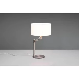 Trio Cassio 514400107 lampa stołowa lampka 1x60W E27 srebrna/biała - Lampy stojące - miniaturka - grafika 1