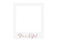 Wesele i ślub - Partydeco Ramka selfie "She said Yes" 59x50 cm PBF3-019R - miniaturka - grafika 1