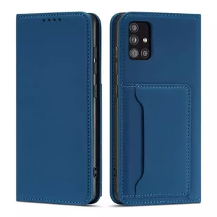 Portfele - Magnet Card Case etui do Xiaomi Redmi Note 11 pokrowiec portfel na karty kartę podstawka niebieski - grafika 1