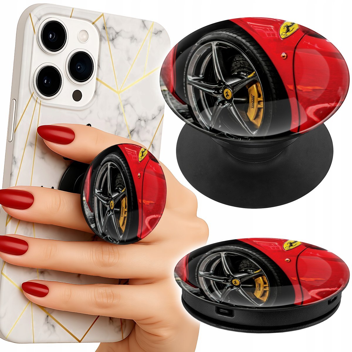 Uchwyt do telefonu Popsocket na palce/stojak SPORTOWE SAMOCHODY CAR AUTA