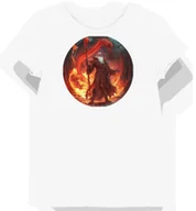 Koszulki i topy damskie - Koszulka damska biała z nadrukiem czarodzieja z smokiem XS - miniaturka - grafika 1