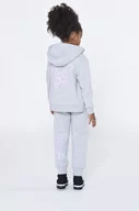 Bluzy dla dziewczynek - Kenzo Kids bluza bawełniana dziecięca kolor szary z kapturem melanżowa - Kenzo kids - miniaturka - grafika 1