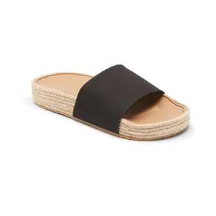 Damskie Klapki ROXY SLIPPYESPADRILL J SNDL ARJL101053-BLK – Czarny - Klapki i japonki damskie - miniaturka - grafika 1