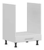 Meble kuchenne - Szafka Dolna Pod Zabudowę Piekarnika Vero 60X82 Cm Folia Biały Połysk - miniaturka - grafika 1