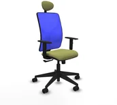 Fotele i krzesła biurowe - Krzesło Biurowe z Zagłówkiem Motilla Piqueras y Crespo 1D066N1 Kolor Zielony - miniaturka - grafika 1