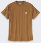 Koszulki męskie - Koszulka Carhartt Force Mid Pocket Brown - miniaturka - grafika 1