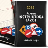 Notesy i bloczki - KALENDARZ A5 2025 Czarny Książkowy Prezent PLANER INSTRUKTOWA JAZDY IMIĘ Wz - miniaturka - grafika 1