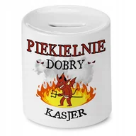 Skarbonki - Skarbonka Dla Kasjera na Urodziny na Prezent z Nadrukiem ze Zdjęciem + Opakowanie na prezent (wzór 03) - miniaturka - grafika 1