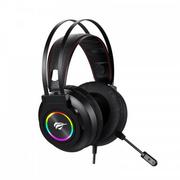Słuchawki - HAVIT H654d RGB czarne - miniaturka - grafika 1