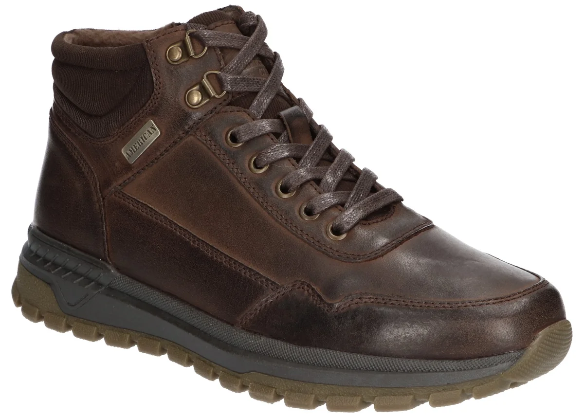 AMERICAN CLUB CY199 ELEGANCKIE SOLIDNE TRZEWIKI BUTY ZIMOWE SKÓRZANE MĘSKIE CZARNE CO 45