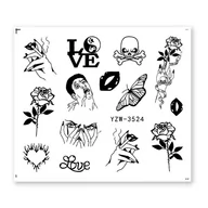 Ozdoby do paznokci - Naklejki wodne do paznokci YZW-3524 - miniaturka - grafika 1