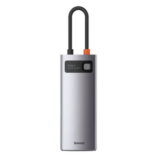 Baseus Baseus Metal Gleam HUB 6w1 USB-C HDMI Ethernet RJ45 CAHUB-CW0G baseus_20210423113422 - Switche - miniaturka - grafika 2