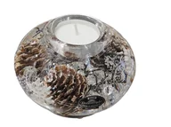 Świeczniki - Szklany Świecznik Z Zamrożoną Zimą, Prezent Na Święta - miniaturka - grafika 1