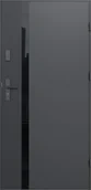 Drzwi zewnętrzne - O.K.DOORS Drzwi stalowe zewnętrzne wejściowe Cambrige V2 czarne 90 prawe - miniaturka - grafika 1