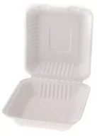 Pojemniki kuchenne - Bio Box 24X23X5/8 Biodegradowalny Menu Box 9 Z Trzciny Cukrowej Niedzielony - miniaturka - grafika 1