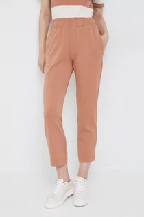 Spodnie damskie - Tommy Hilfiger spodnie dresowe damskie kolor pomarańczowy gładkie - grafika 1