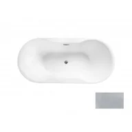 Wanny - Besco WA-160-NSZ NAVIA GLAM SREBRNA wanna wolnostojąca maskownica syfonu z przelewem złota 160 x 80 - miniaturka - grafika 1