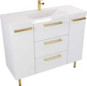 Szafki łazienkowe - Szafka Umywalkowa Stojąca w stylu Loft ATHOS 100 cm D UZ MATOWA - miniaturka - grafika 1