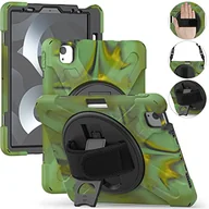 Etui do tabletów - Etui na iPad Pro 11 (2018/2020/2021/2022), wojskowe, wytrzymałe 3-odporne na uderzenia etui ochronne z paskiem na rękę, uchwytem na długopis i stojakiem kamuflażowym - miniaturka - grafika 1