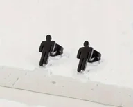 Kolczyki - Kolczyki Billie Eilish Bad Guy czarne prezent - miniaturka - grafika 1