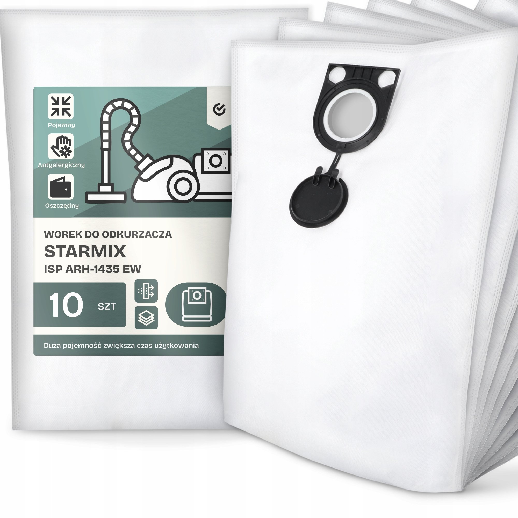 10x Worek do Odkurzacza Starmix Isp ARH-1435 Ew Syntetyczny Tekstylny G9