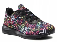 Buty sportowe damskie - Buty damskie Skechers Bobs Squad 117092-BKMT niskie 37 - miniaturka - grafika 1