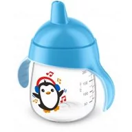 Kubki dla dzieci - Philips Avent Avent Kubek Niekapek Twardy Ustnik 260ml 12m+ Niebieski - miniaturka - grafika 1