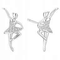 Biżuteria dla dzieci - Srebrne kolczyki baletnice sztyft wkrętki srebro próba 925 - miniaturka - grafika 1