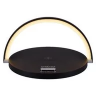 Lampy stojące - Ideus Biurkowa LAMPKA stojąca SATURN 03863 stołowa LAMPA okrągła LED 10W 4000K z przewodem USB-C czarna 03863 - miniaturka - grafika 1