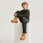 Buty dla chłopców - Reserved - Ocieplane botki na zamek - Brązowy - miniaturka - grafika 1