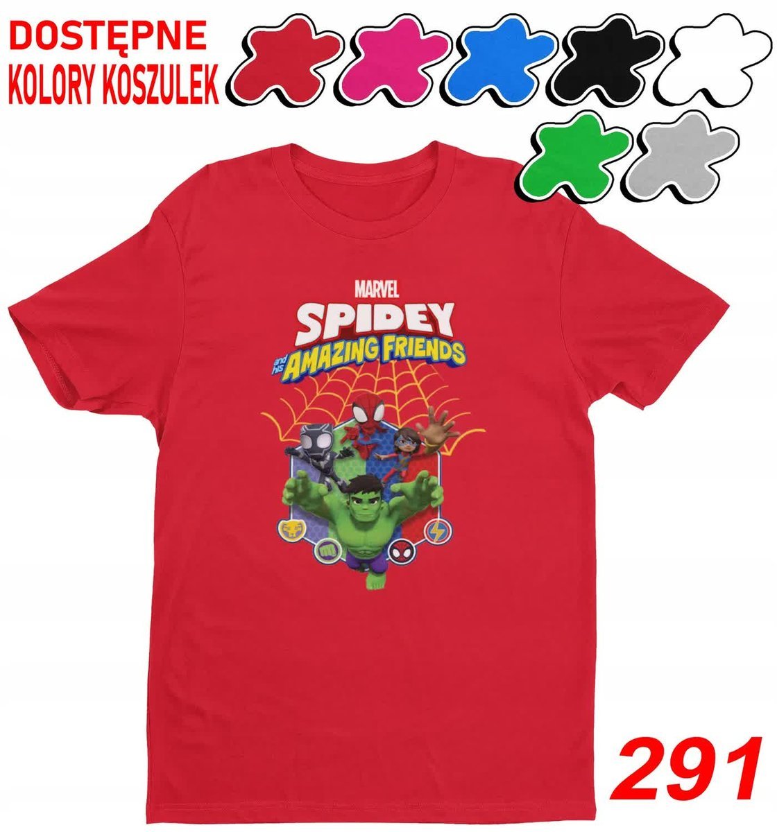 Dziecięca Koszulka Z Nadrukiem Anengers Marvel Spidey Amazing -M 134-140