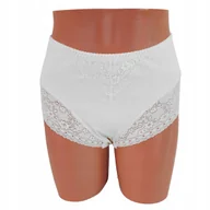 Majtki damskie - Majtki Figi Wyszczuplające Bawełniane Koronkowe Wysoki Stan Modelujące 2Xl - miniaturka - grafika 1