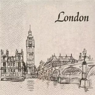 Serwetki Londyn 33x33cm 20szt - PAW - Folia, papier śniadaniowy, serwetki - miniaturka - grafika 1