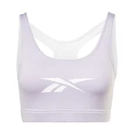 Biustonosze - Reebok Damski biustonosz sportowy, fioletowy Oasis, XS - miniaturka - grafika 1