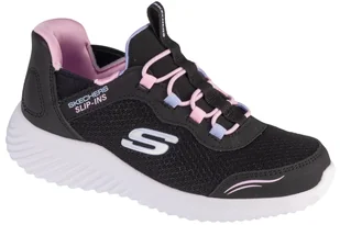 Skechers Slip-Ins: Bounder - Simple Cut 303585L-BLK, dla dziewczynki, buty sneakers, Czarne - Moda i Uroda OUTLET - miniaturka - grafika 1