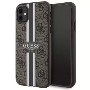 Etui Guess GUHMN61P4RPSW do iPhone 11 / Xr hardcase 4G Printed Stripes MagSafe - Etui i futerały do telefonów - miniaturka - grafika 2