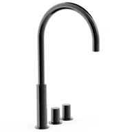 Baterie umywalkowe - Bateria umywalkowa nablatowa 3-otworowa Tres Study czarny 06110502KM - miniaturka - grafika 1