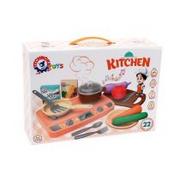Zabawki AGD - Kuchenka Dla Dzieci Kuchnia Ogłosy Para Garnki Hit - miniaturka - grafika 1