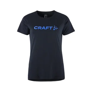 Damska Koszulka z krótkim rękawem CRAFT CORE ESSENCE LOGO TEE W 1911785-396359 – Czarny - Koszulki i topy damskie - miniaturka - grafika 1
