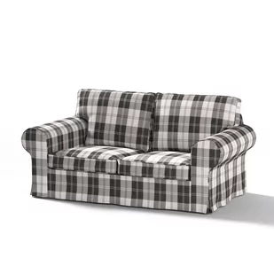 Dekoria Pokrowiec na sofę Ektorp 2-osobową rozkładaną model po 2012 krata czarno-biała 200 x 90 x 73 cm Edinburgh 1016-115-74 - Meble modułowe i akcesoria - miniaturka - grafika 1