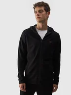 Bluzy męskie - Bluza polarowa dla mężczyzny 4F 4FWMM00TFLEM290-20S Czarny - miniaturka - grafika 1