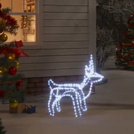 Oświetlenie świąteczne - vidaXL Składany renifer z oświetleniem, 120 LED, zimna biel - miniaturka - grafika 1