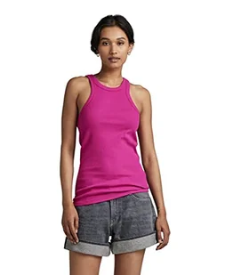 G-STAR RAW Women's Italian Army Ultra Slim Tank top, różowy (fuksja red D289-D609), L, różowy (Fukssia Red D289-d609), L - Koszulki i topy damskie - miniaturka - grafika 1