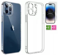 Akcesoria do smartwatchy - ETUI PRZEZROCZYSTE 2MM DO IPHONE 14 PRO + SZKŁO 9H - miniaturka - grafika 1